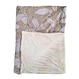 Obrázek pro produkt Zateplená kombinovaná deka v polštáři Listy krémové150X200 50X60