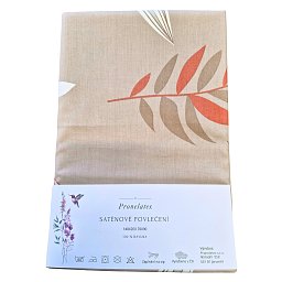 Obrázek pro produkt Saténové povlečení Listy cihlové 140X200 70X90