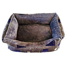 Obrázek pro produkt Pelech šedý s modrým vzorem 40X60 cm